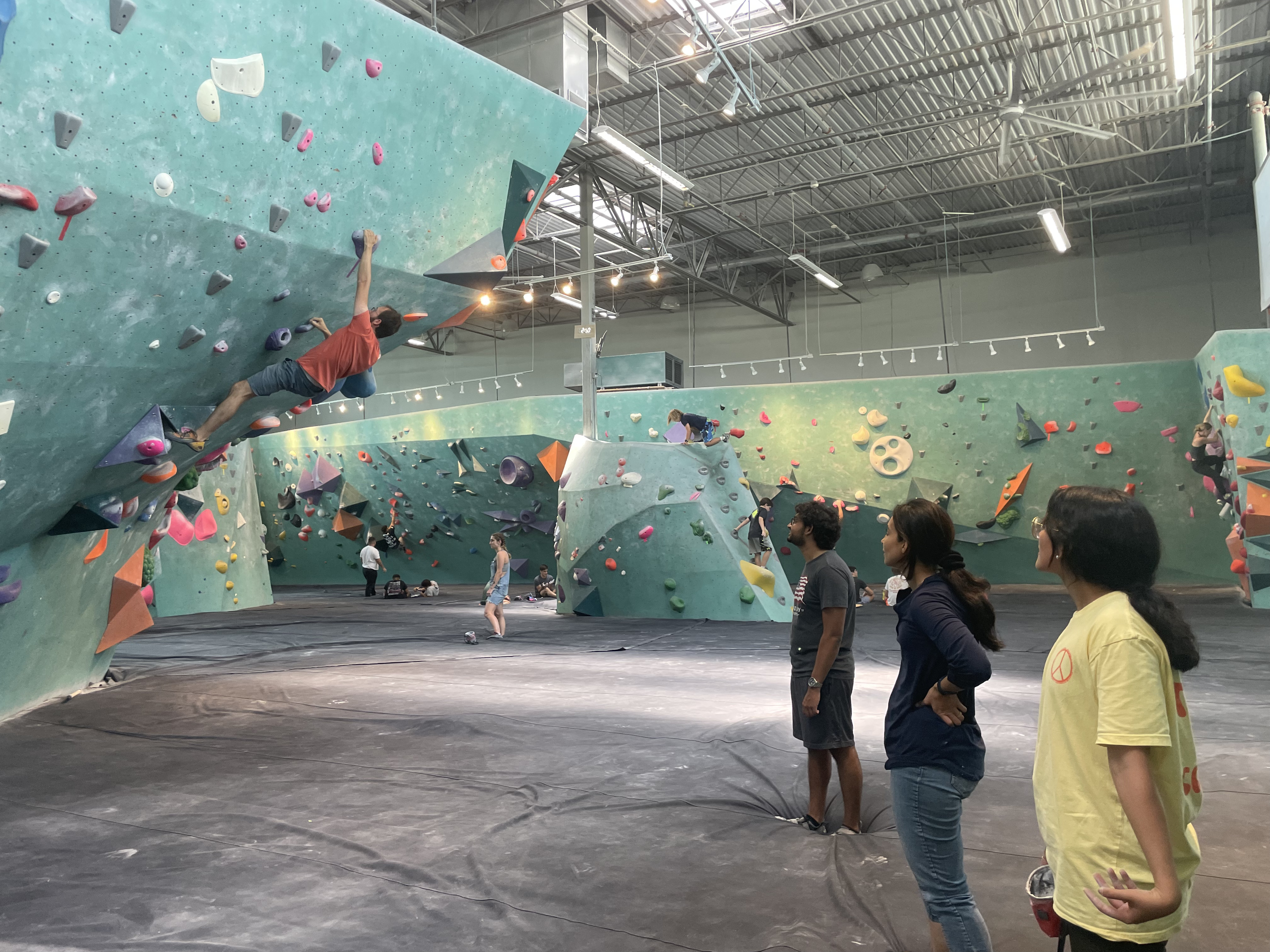 Bouldering at ABP; avoiding the summer heat wave.
