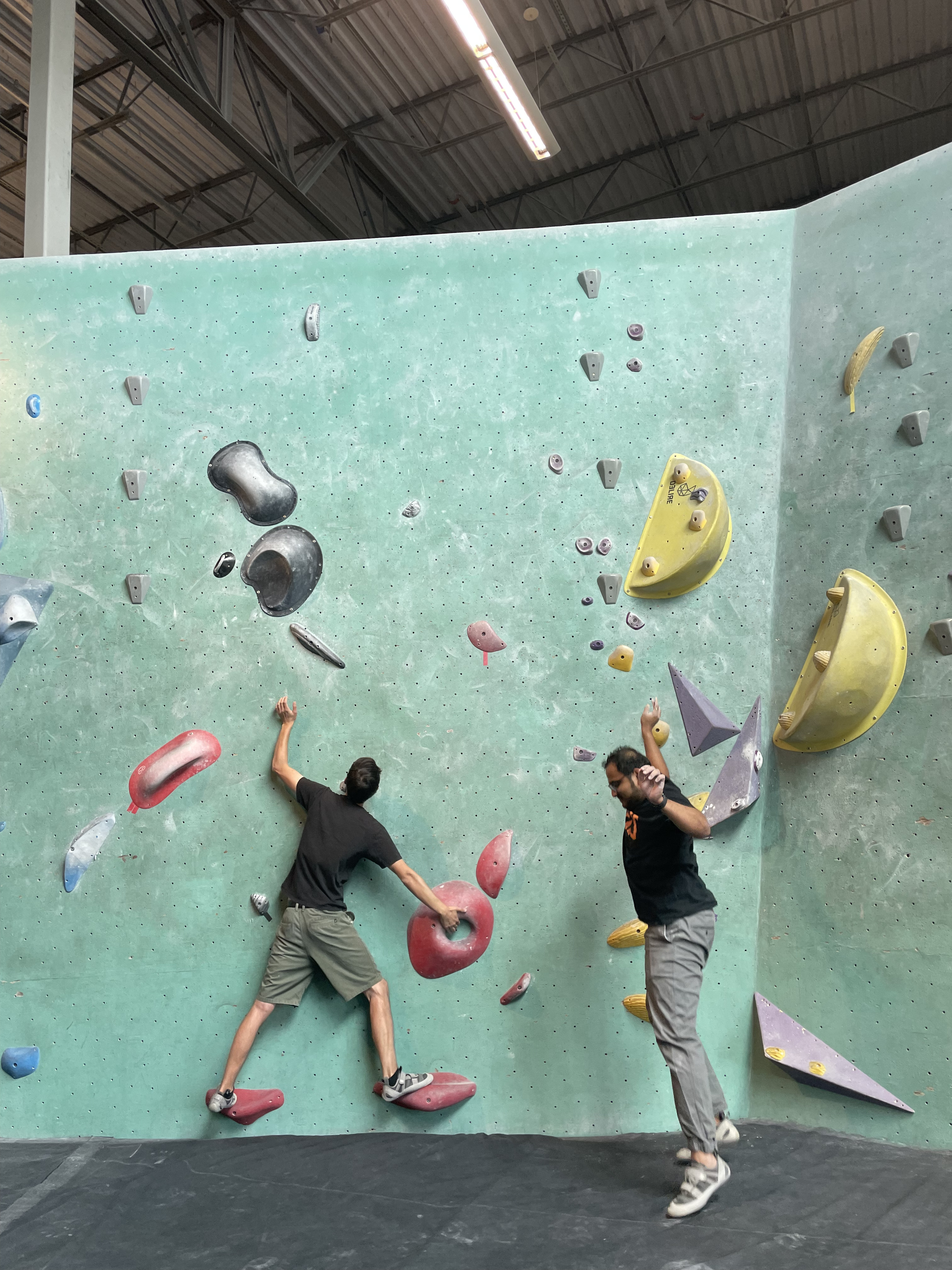 Bouldering at ABP; avoiding the summer heat wave.